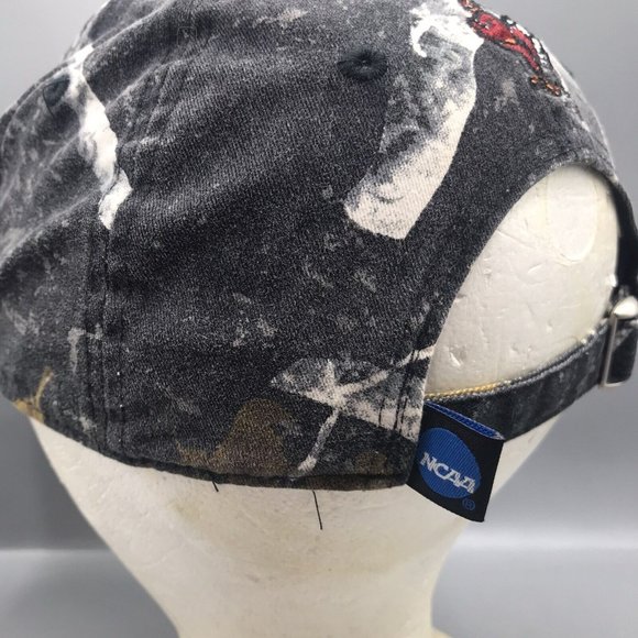 Virginia Tech Hokies Hat Cap Camo Mothwing Adjustable Hunting Distressed VT EUC - Picture 4 of 8